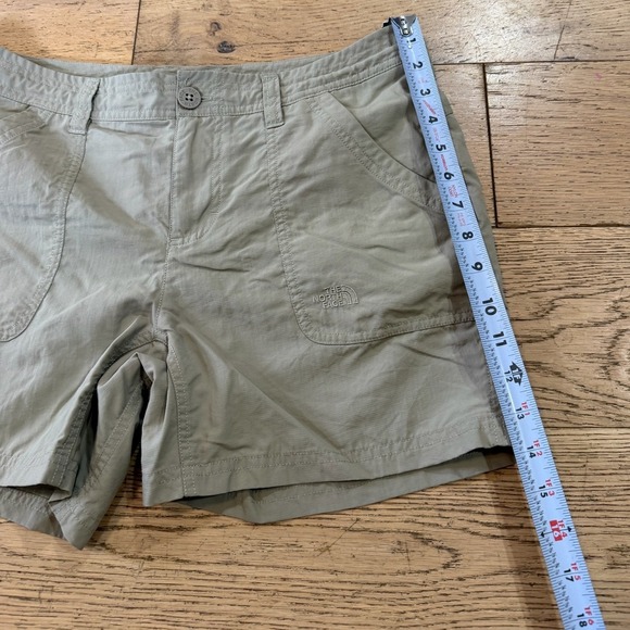 The North Face Womens Khaki Ripstop Hiking Shorts Size 8 Tan Outdoor Athletic - Picture 6 of 10